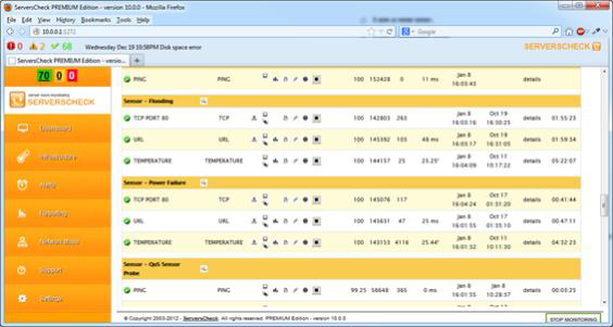 DCIM Monitoring Software zaslonska slika